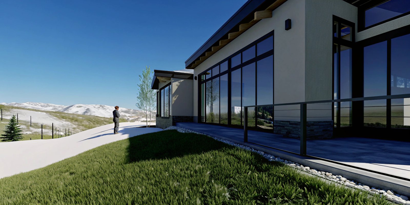 Luxury home financed by a jumbo mortgage, showing how to qualify with 1099 income.