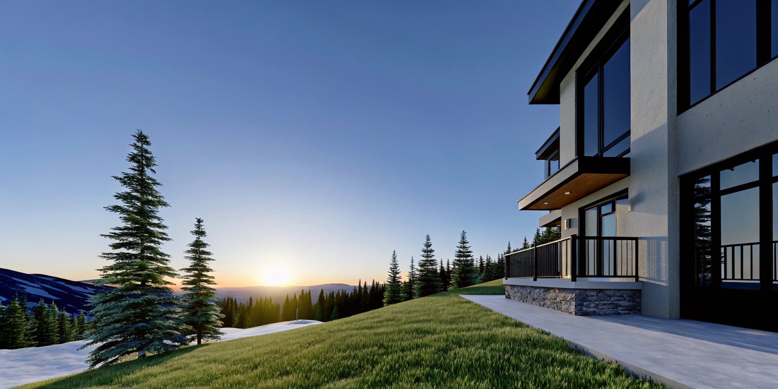A modern mountain home, the result of financing a second home in Park City.