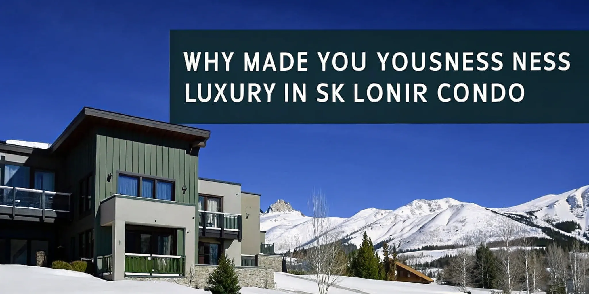 How to finance a modern luxury ski condo with views of snowy mountains.