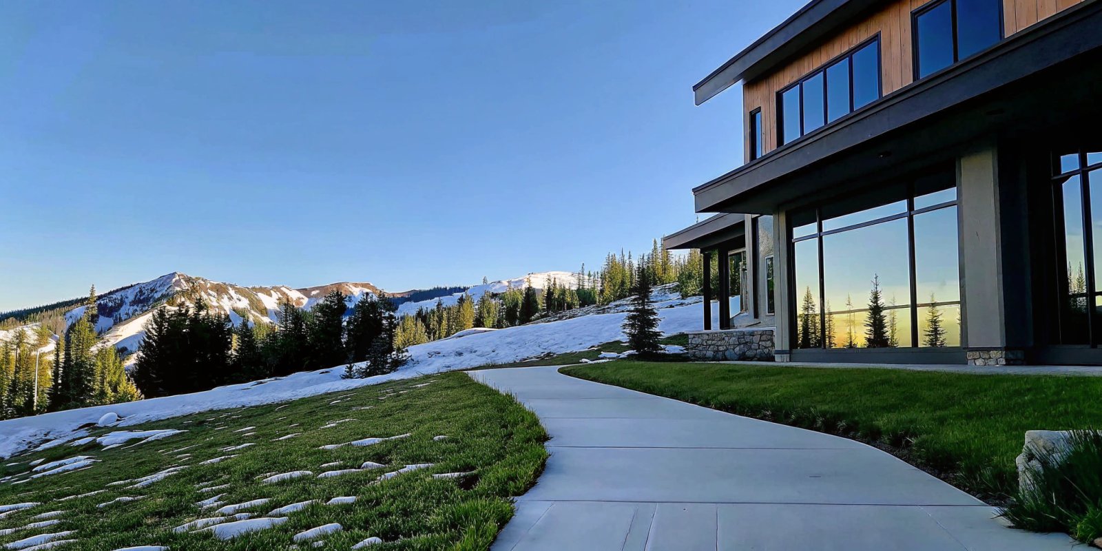 A modern home, the type of property you get a quote for with a bank statement jumbo loan.