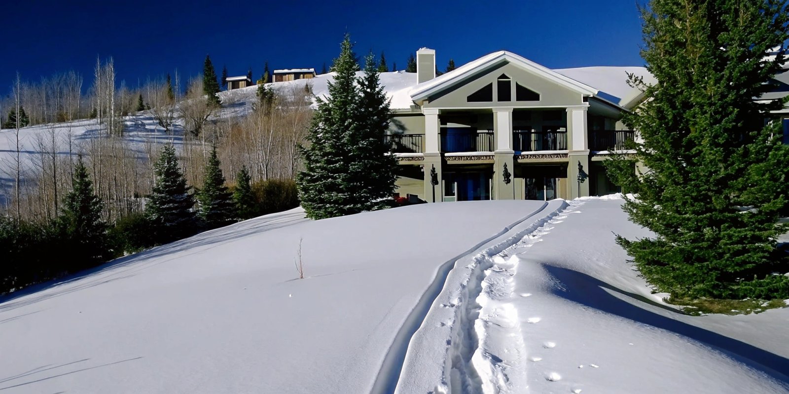 Luxury mountain home, where a credit score above 500 is key for mortgage approval.