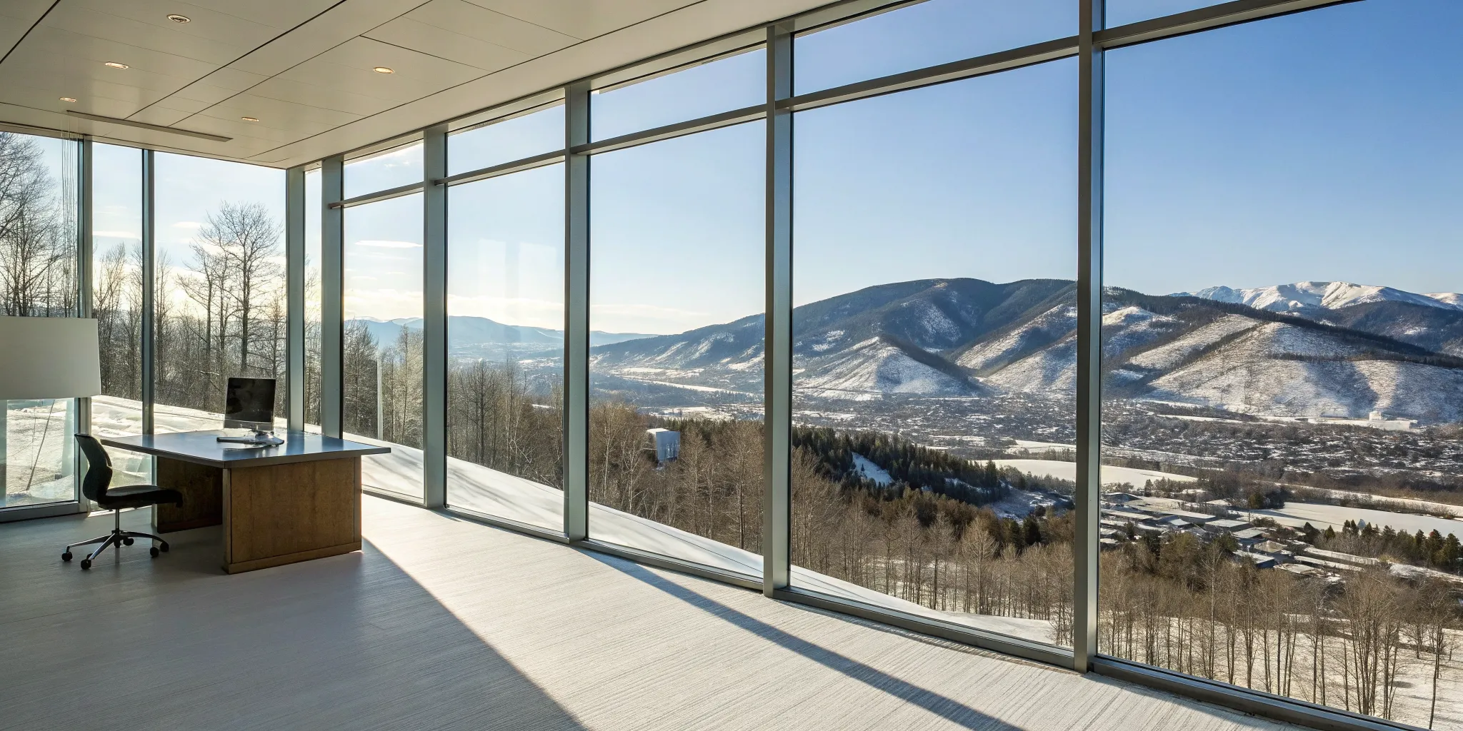 Park City home office view, made possible by a jumbo loan for the self-employed.